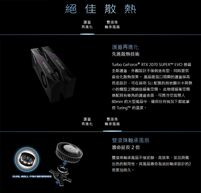 (無卡分期12期) ASUS 華碩 TURBO-RTX2070S-8G-EVO 顯示卡