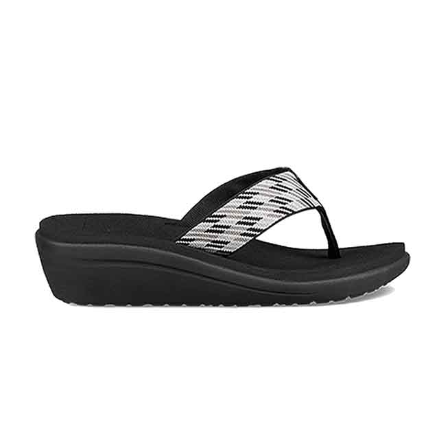 TEVA Voya Wedge 經典織帶夾腳拖 黑白 女