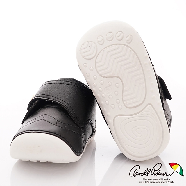 雨傘牌 輕量皮質學步鞋款 EI93208黑(寶寶段)