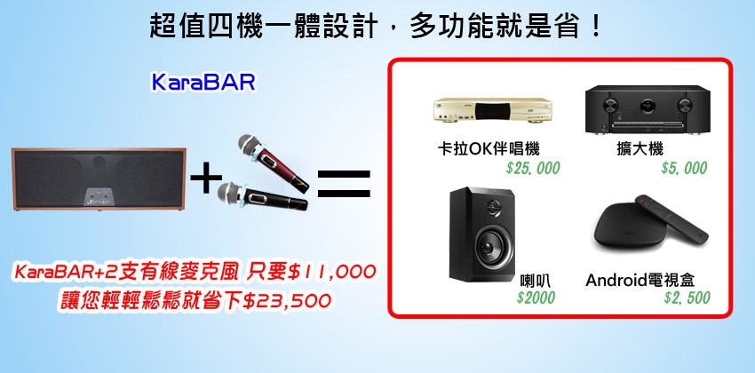 KaraBAR 智慧聲控卡拉OK音箱(豪華版)