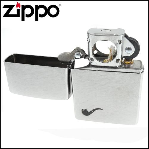 ZIPPO 美系~Pipe Lighter~煙斗用打火機~拉絲打磨電鍍鉻款