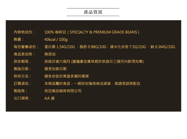 【哈亞極品咖啡】肯亞 尼耶利 凱蒙波勒處理廠 波旁 品種 水洗咖啡豆(600g)