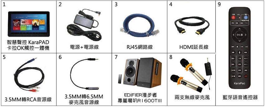 13吋智慧聲控KaraPAD 卡拉OK觸控一體機(旗艦版)