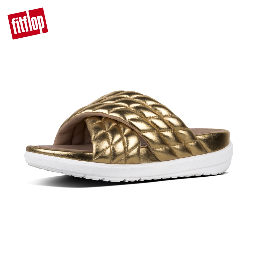 FitFlop LOOSH LUXE CROSS SLIDE 金色