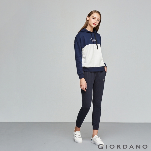 【時時樂】GIORDANO RETRO WAVE刺繡棉褲(男女款任選)