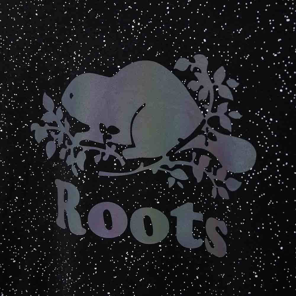 ROOTS 女裝- 反光海狸長袖T恤-黑色