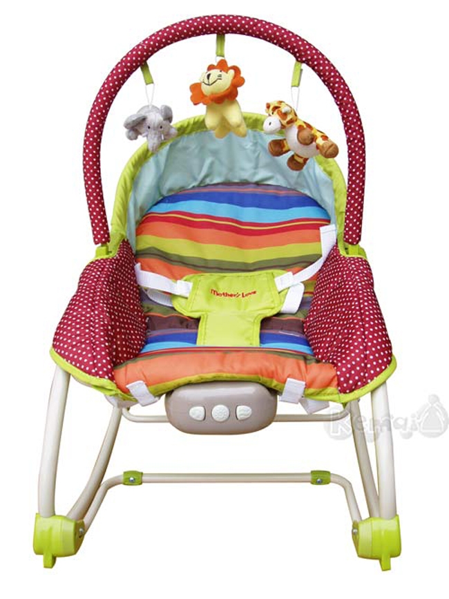 MothersLove嬰兒震動搖椅藍綠+費雪Fisher聲光小海馬藍粉
