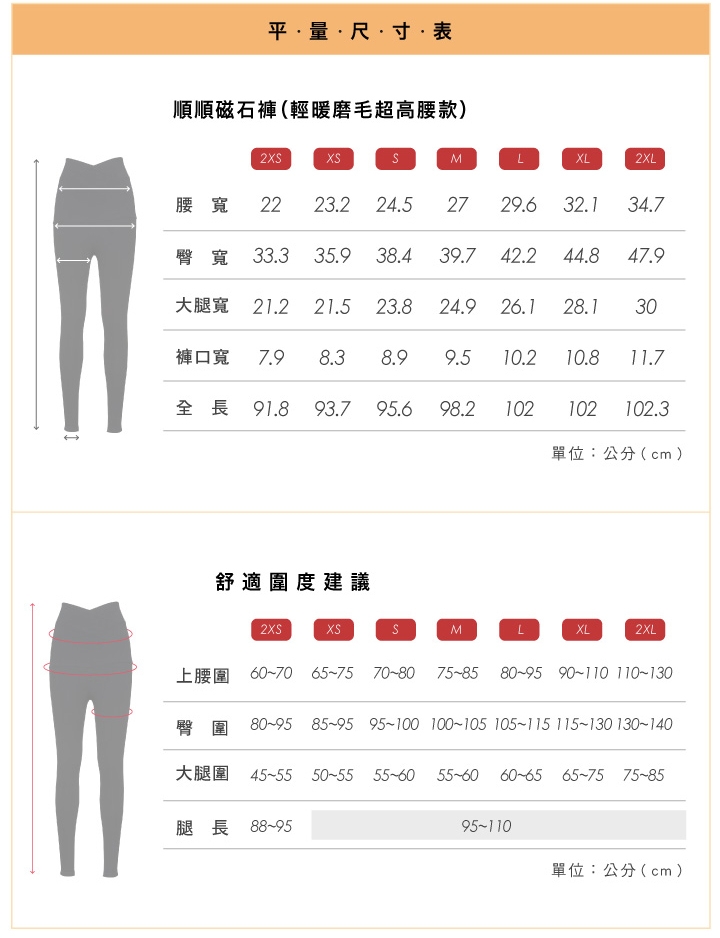 iFit 愛瘦身 磁氣專科 順順超高腰磁石褲（ 第二代．輕暖磨毛系列）