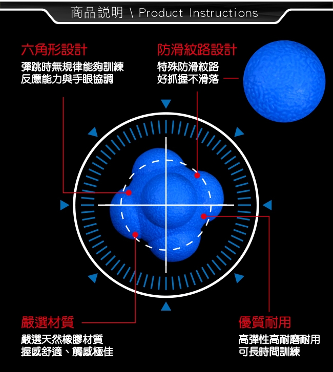 AD-ROCKET 六角反應訓練球(兩入組)