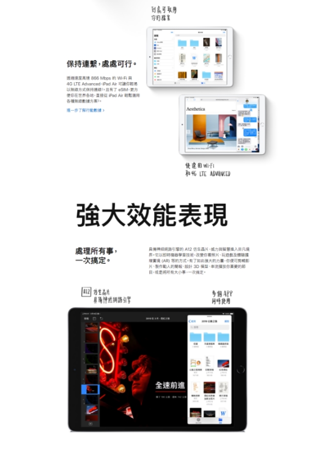 Apple iPad Air 10.5吋 Wi-Fi 64G 平板電腦