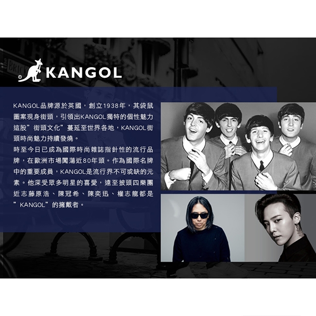 KANGOL 韓版極簡玩色-MINI帆布斜背小方包-青藍AKG1215