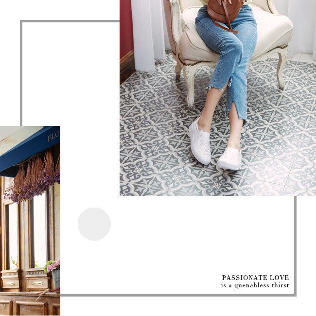 DIANA 真皮俏麗水鑽貓咪耳朵休閒鞋-可愛活力-白