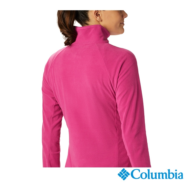 Columbia 哥倫比亞女款-半開襟刷毛上衣-桃紅 UAK11310