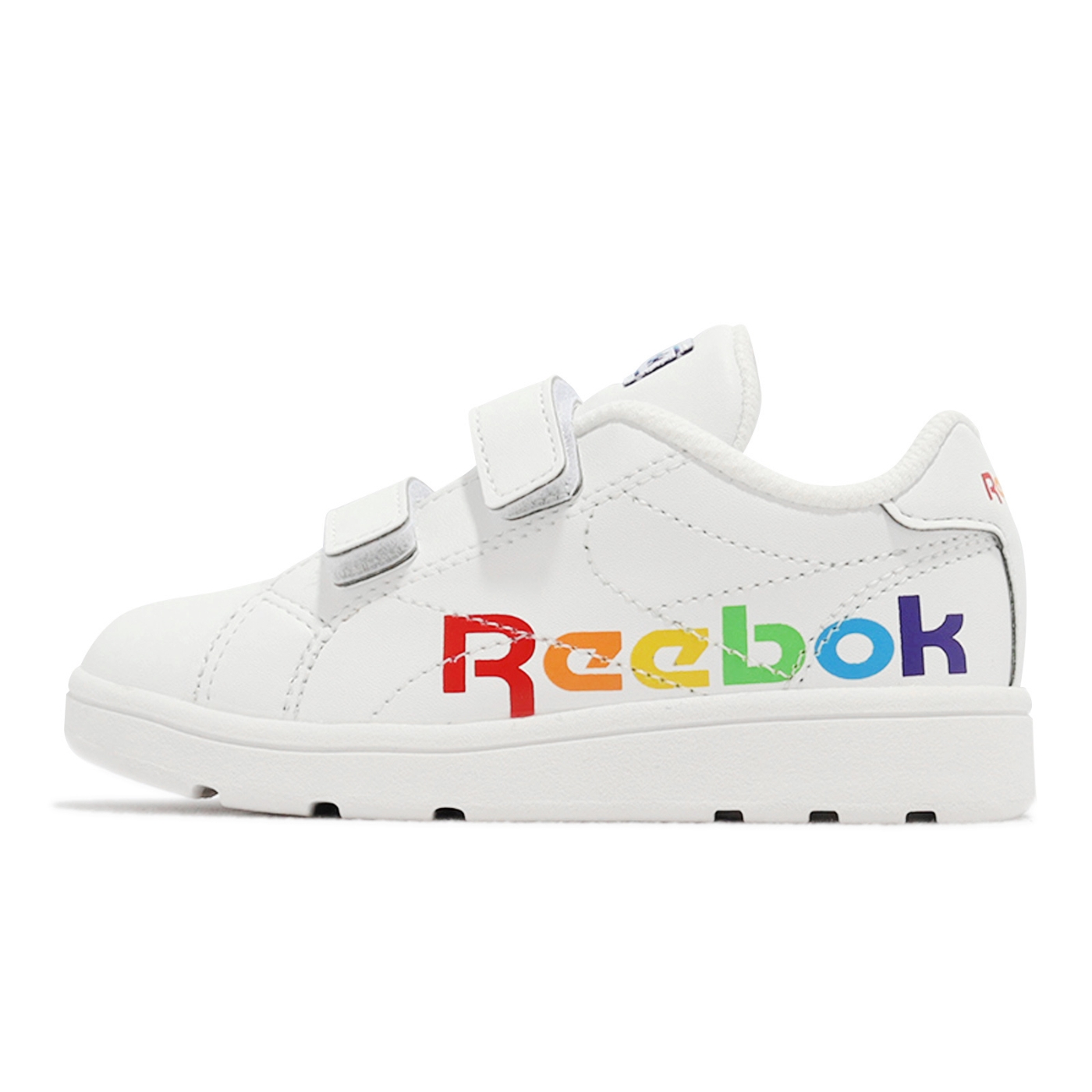 Reebok 休閒鞋Royal Complete CLN 2 白彩虹大童女鞋魔鬼氈小白鞋FX0109