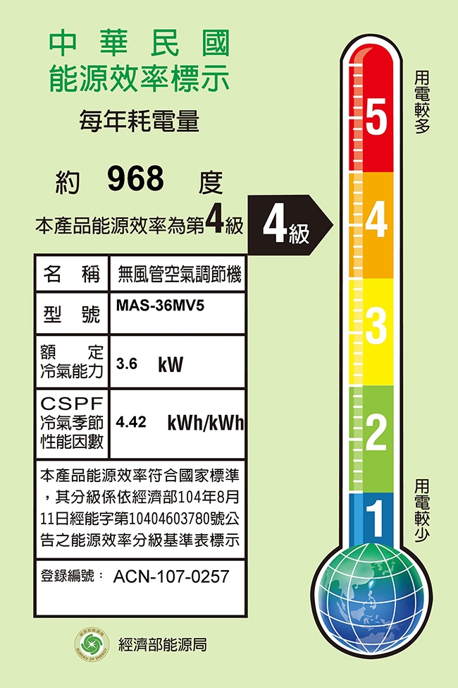 MAXE萬士益 5-7坪變頻一對一分離式冷專型冷氣MAS-36MV5/RA-36MV5