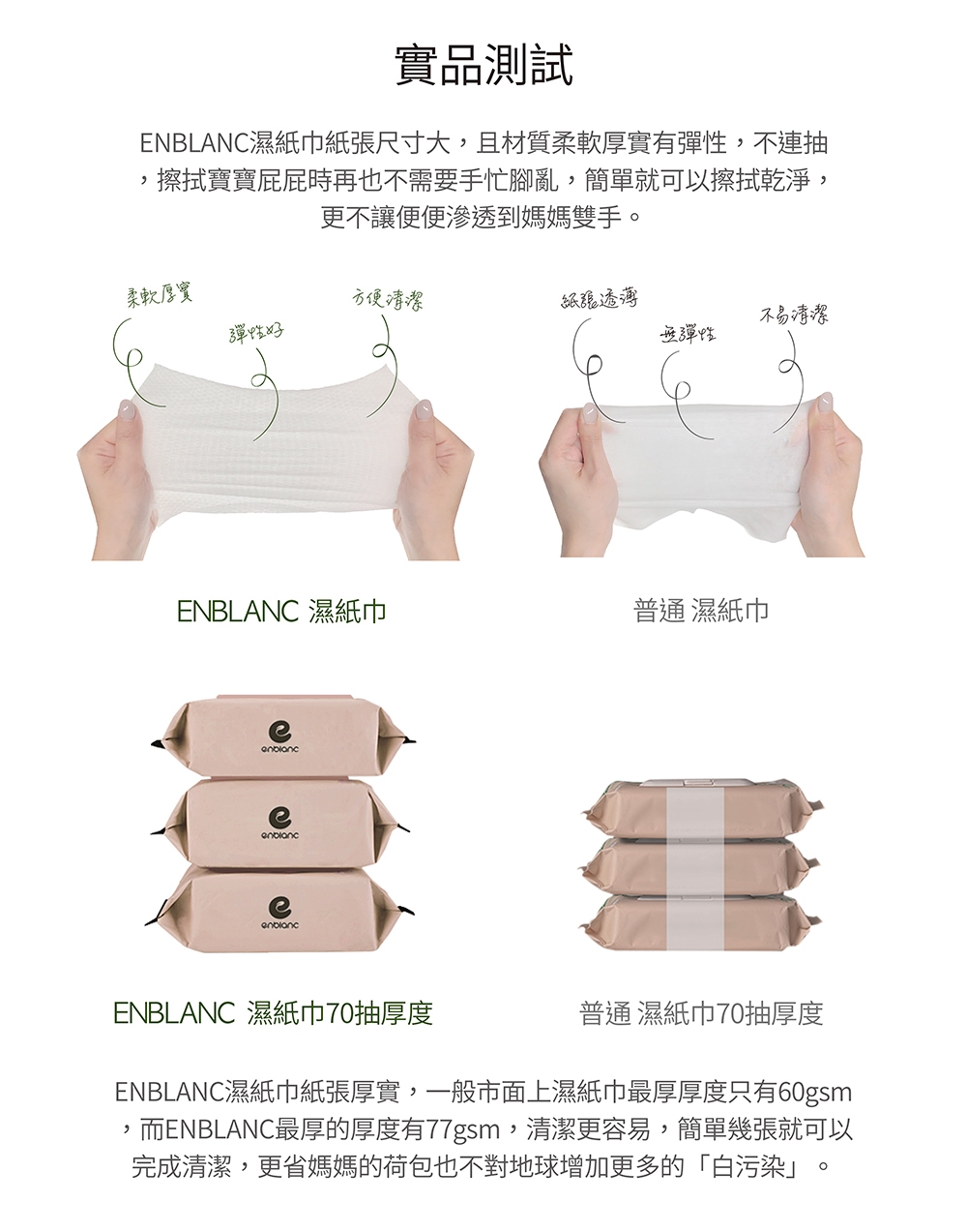 韓國 ENBLANC 綜合大包濕紙巾體驗箱10包入