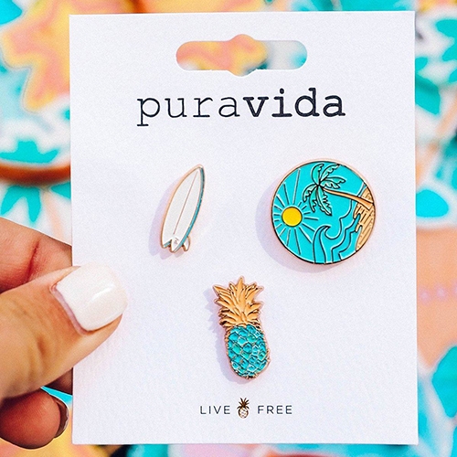 Pura Vida 美國手工 SURF CHECK PIN SET衝浪胸針組