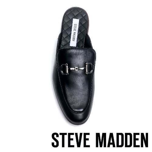 STEVE MADDEN-DAZZLING 男士雅痞馬銜扣穆勒鞋-黑色