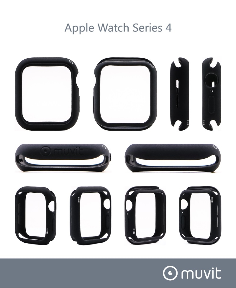 MUVIT Apple Watch Series4 (44mm) 耐衝擊保護殼●軍綠色