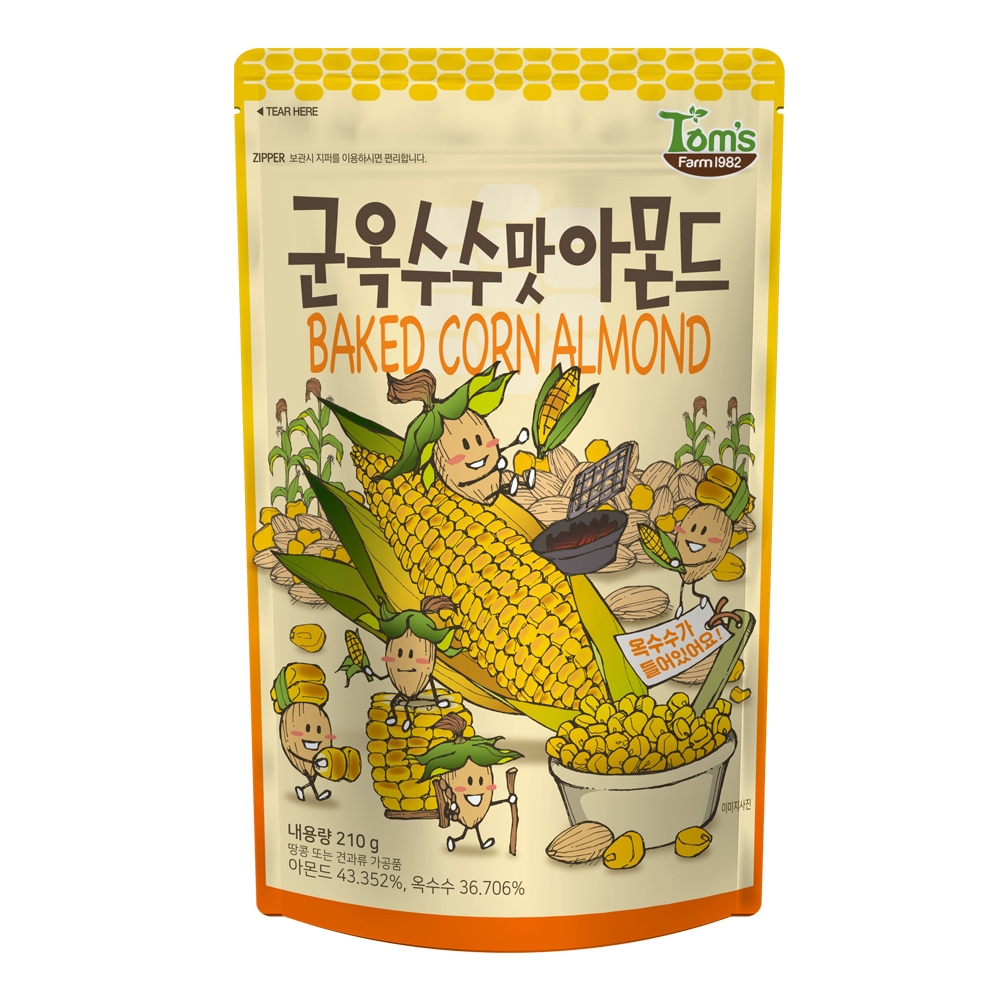 韓國Toms Gilim 杏仁果烤玉米(210g)