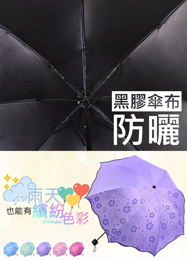 SoEasy收易利 遇水開花晴雨傘/摺疊傘2入(多色隨機出貨)