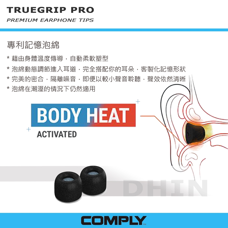 COMPLY-TRUEGRIP PRO 科技泡綿耳塞