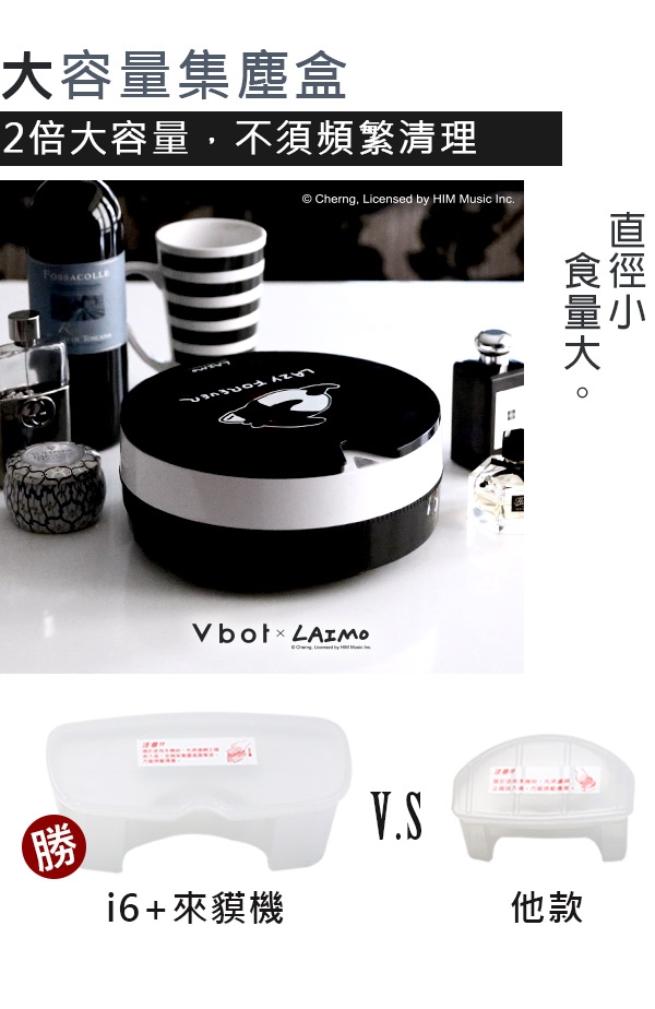 【Vbot × 人氣插畫馬來貘】i6+松露蛋糕機 智慧型掃地機器人(兩色可選)