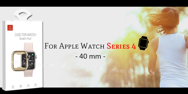 XUNDD 訊迪 Apple Watch 4 (40mm) 全包金屬色防摔軟殼 (銀河金)