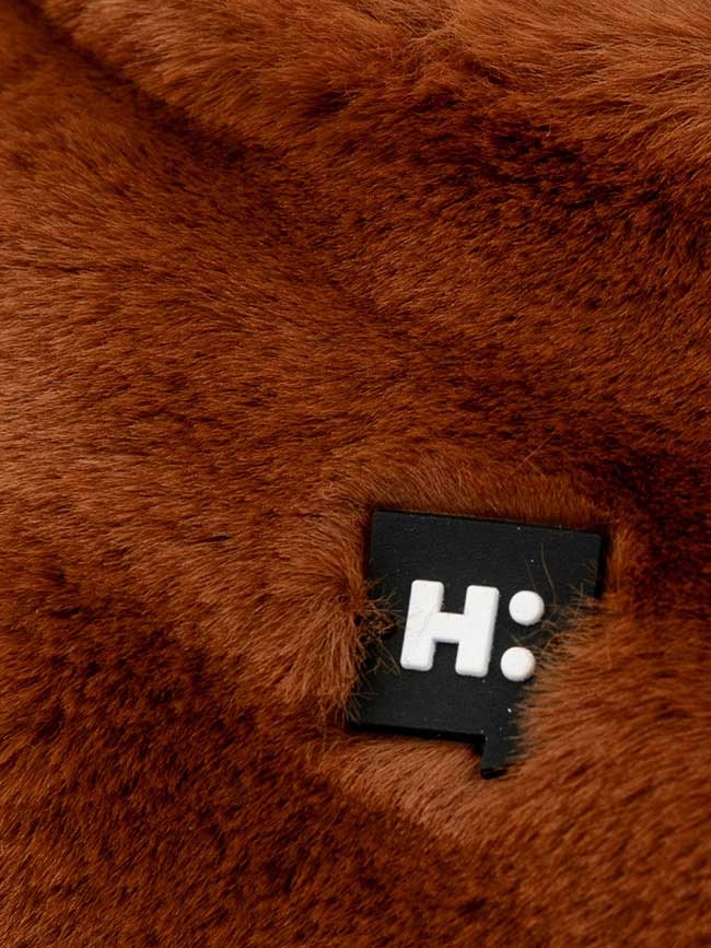 H:CONNECT 韓國品牌 配件 - 溫暖絨毛腰包-棕