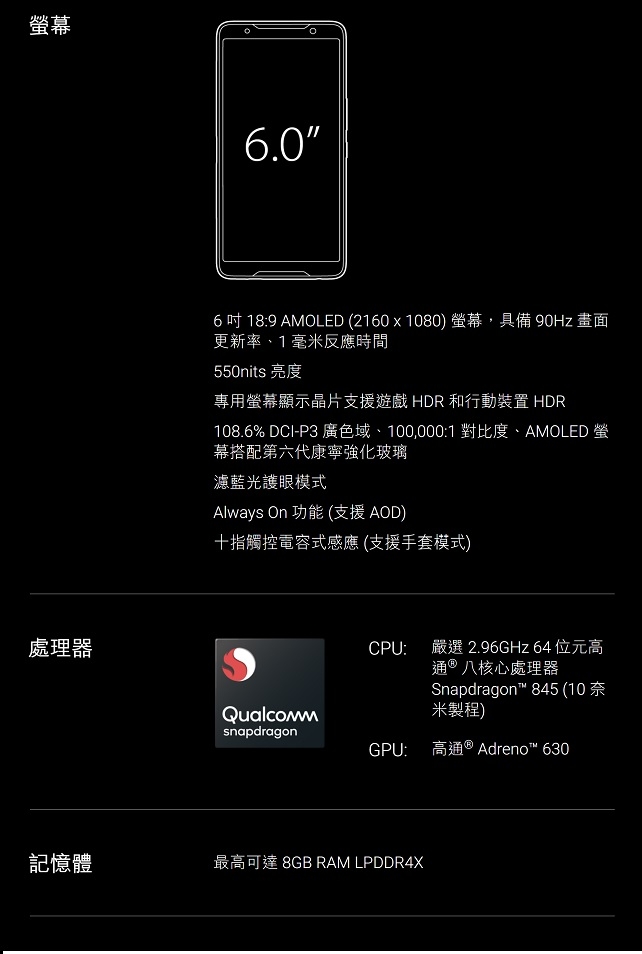 ASUS ROG Phone ZS600KL (8G/512G) 電競手機