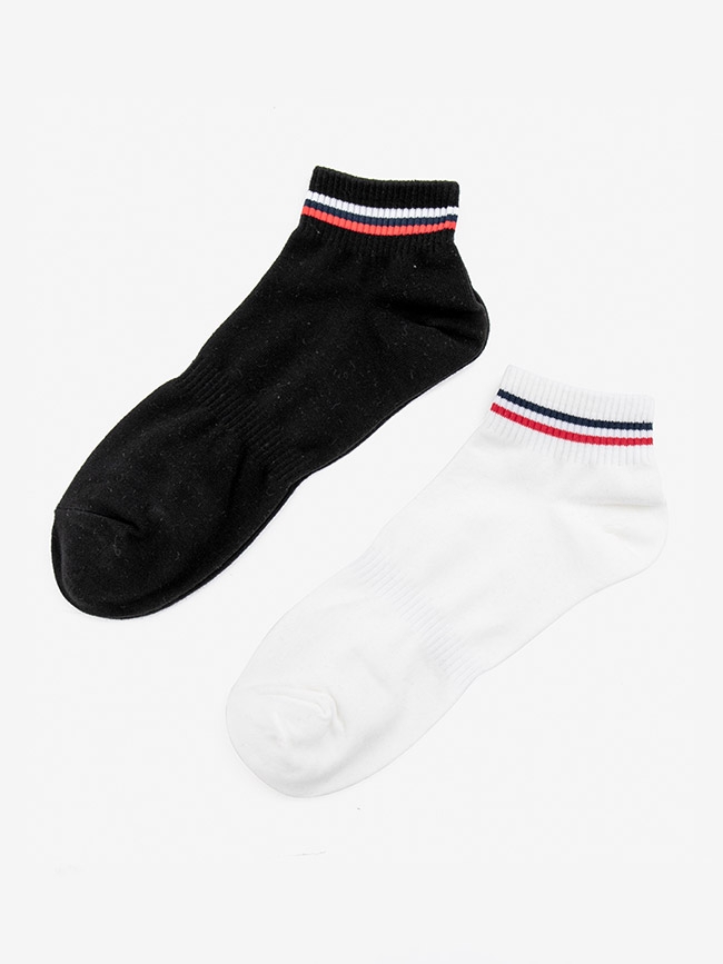 H:CONNECT 韓國品牌 男襪 - 運動風短襪組-白