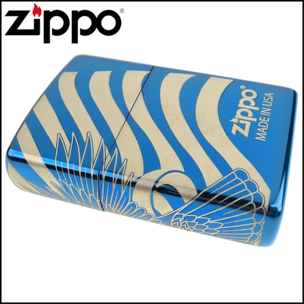 ZIPPO 美系~Patriotic Design-美國國旗鷹圖案-4面連續雷射雕刻加工