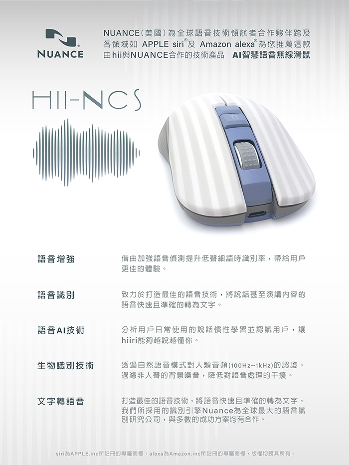 hii hiiri MAC OS專用 AI語音翻譯滑鼠 (聲音打字/智能翻譯)