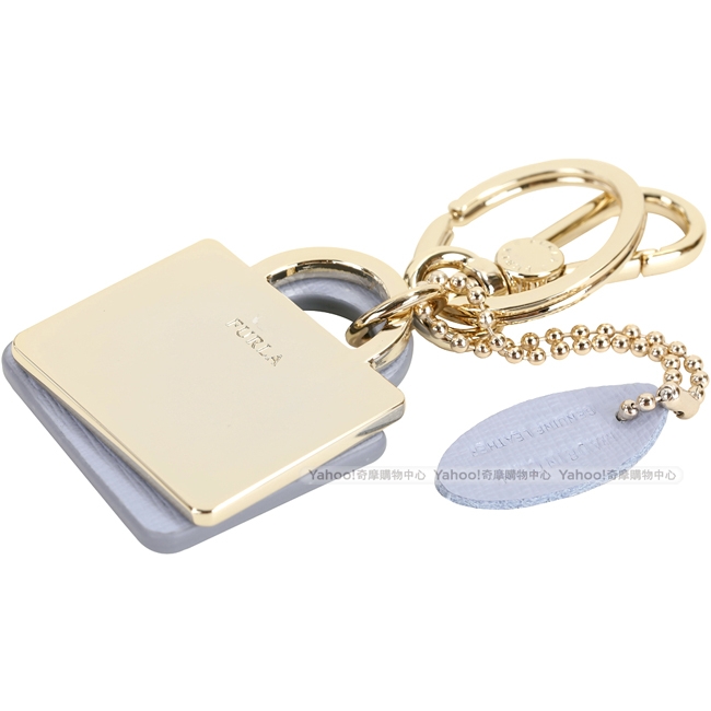 FURLA Venus 拼色Metropolis包款造型鑰匙圈(藍色系)