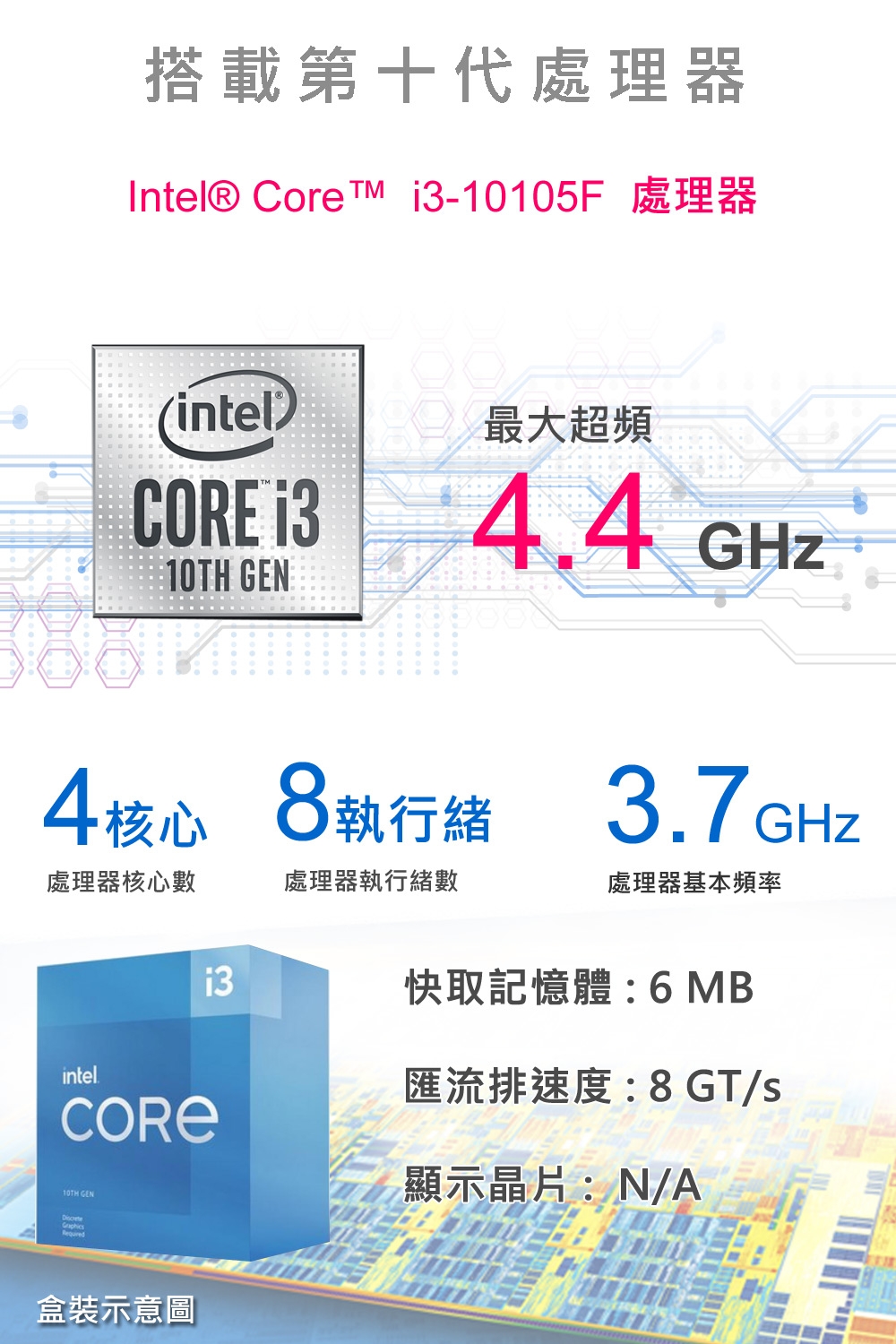 華碩PRIME H510M-K 主機板+ Intel i3-10105F 中央處理器組合套餐