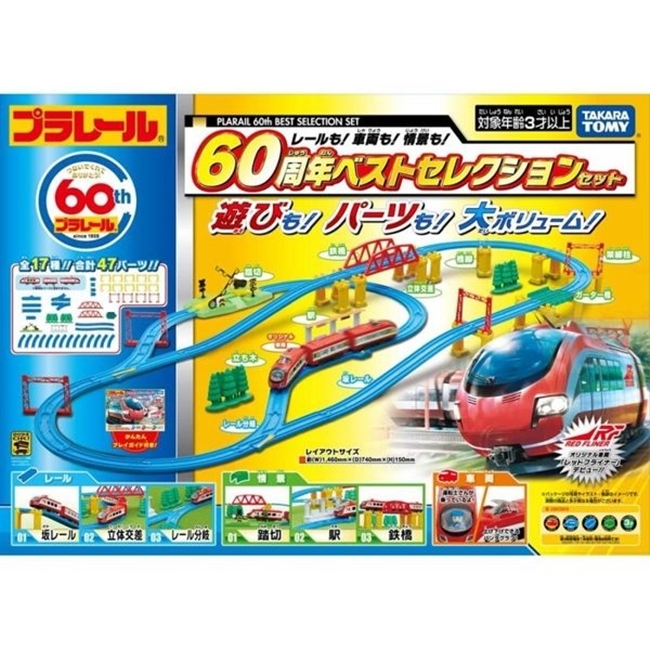 任選日本PLARAIL鐵道王國 60周年精選火車組_TP13512