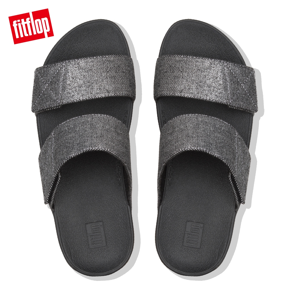 FitFlop MINA DENIM SLIDES 靚黑色