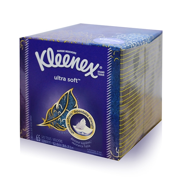 美國Kleenex頂級柔嫩盒裝面紙 65抽/️盒 (花色隨機出貨)