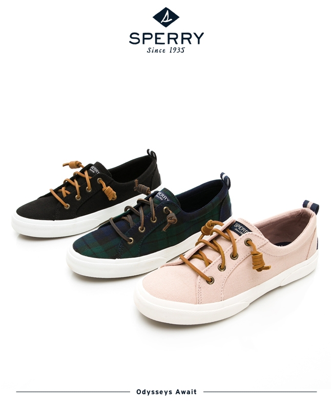 SPERRY 復古風尚經典帆布鞋(女)-深藍/綠