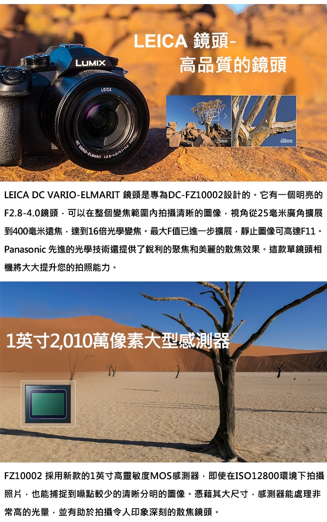 Panasonic LUMIX DC-FZ10002 高性能類單眼相機(公司貨)