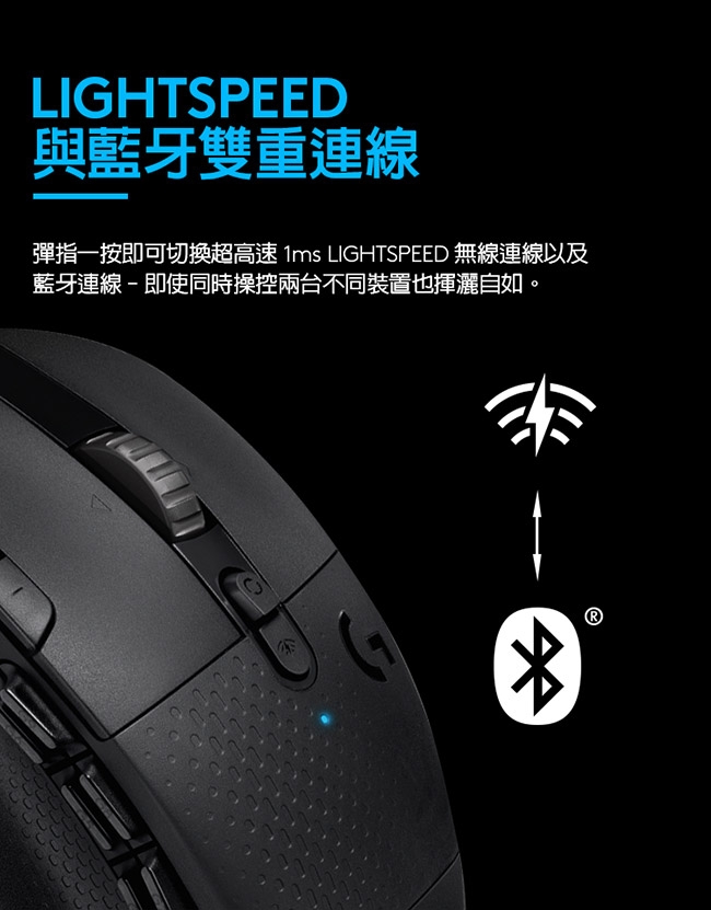 羅技 G604 Lightspeed 無線電競滑鼠