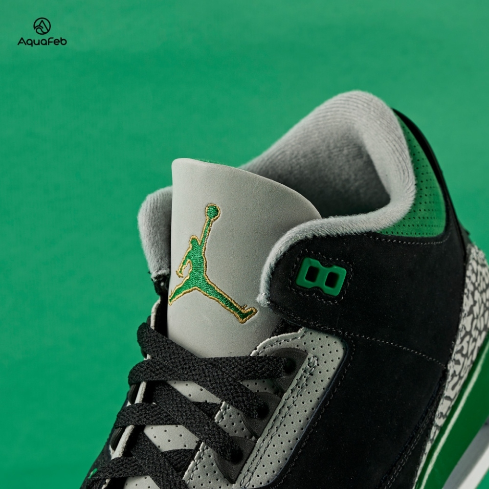 Nike Air Jordan 3 “Pine Green” 男鞋黑綠色爆裂紋AJ3 喬丹休閒鞋籃球