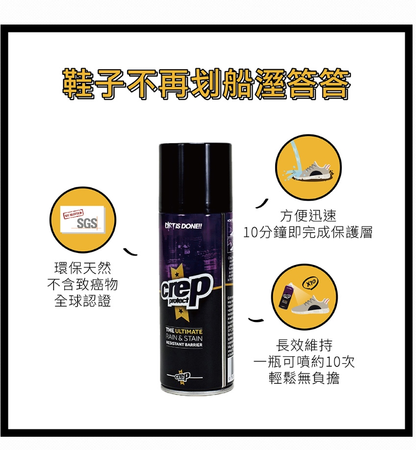 【Crep Protect】防水清潔除垢三合一經典盒(防水噴霧+清潔組+擦鞋巾)