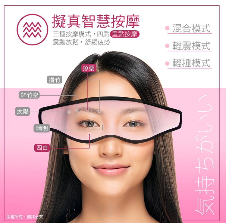 3D按摩保暖 蒸氣熱敷眼罩(調溫/定時)