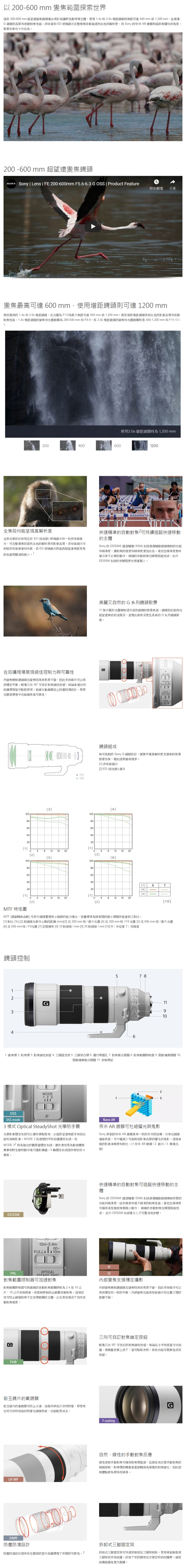 SONY FE 200-600mm F5.6-6.3 G OSS (公司貨)