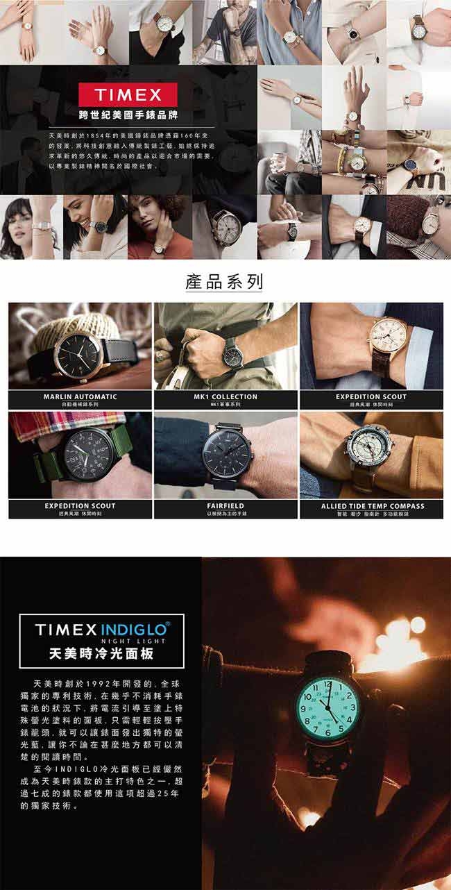 TIMEX 天美時 風格系列 經典米蘭帶禮盒組- 銀/34mm