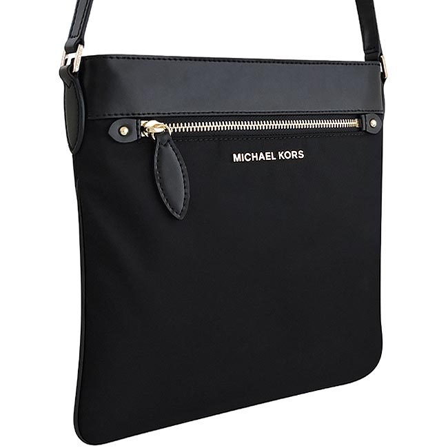 MICHAEL KORS Connie 輕量尼龍斜背包(黑色)