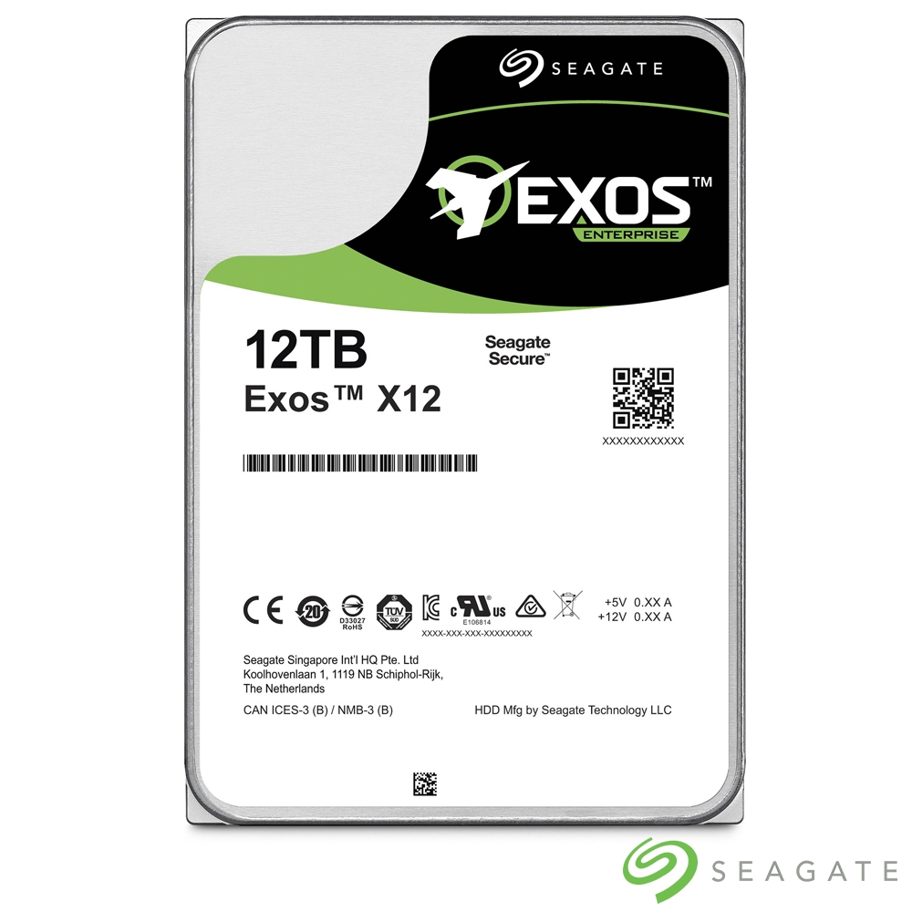 Seagate Exos 12TB SATA 3.5吋 7200轉企業級硬碟