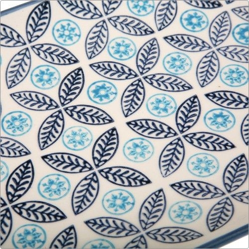 《VERSA》長方淺餐盤(圓葉藍30cm)