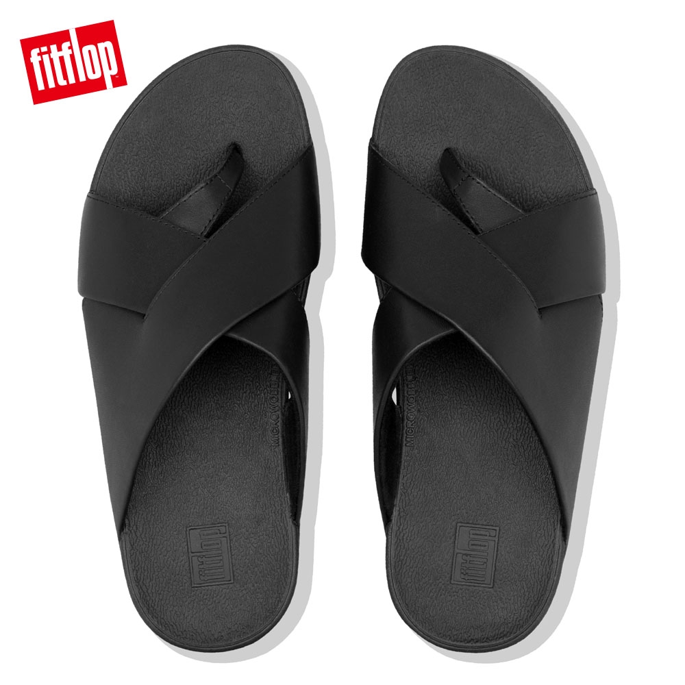 FitFlop MOCCA NOVAWEAVE TOE THONGS 黑色